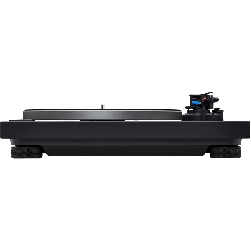 Technics SL-40CBT turntable with black finish, featuring tonearm and control knobs, showcasing its vintage audio equipment design.
