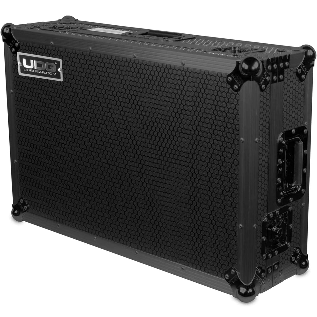 UDG Ultimate Flight Case in black for Pioneer DDJ-FLX10 DJ controller, durable protective case with foam padding.
