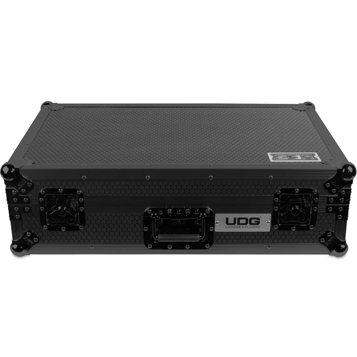 UDG Ultimate Flight Case for Pioneer DDJ-FLX10 DJ controller in black, durable protective case with handles and secure latches.