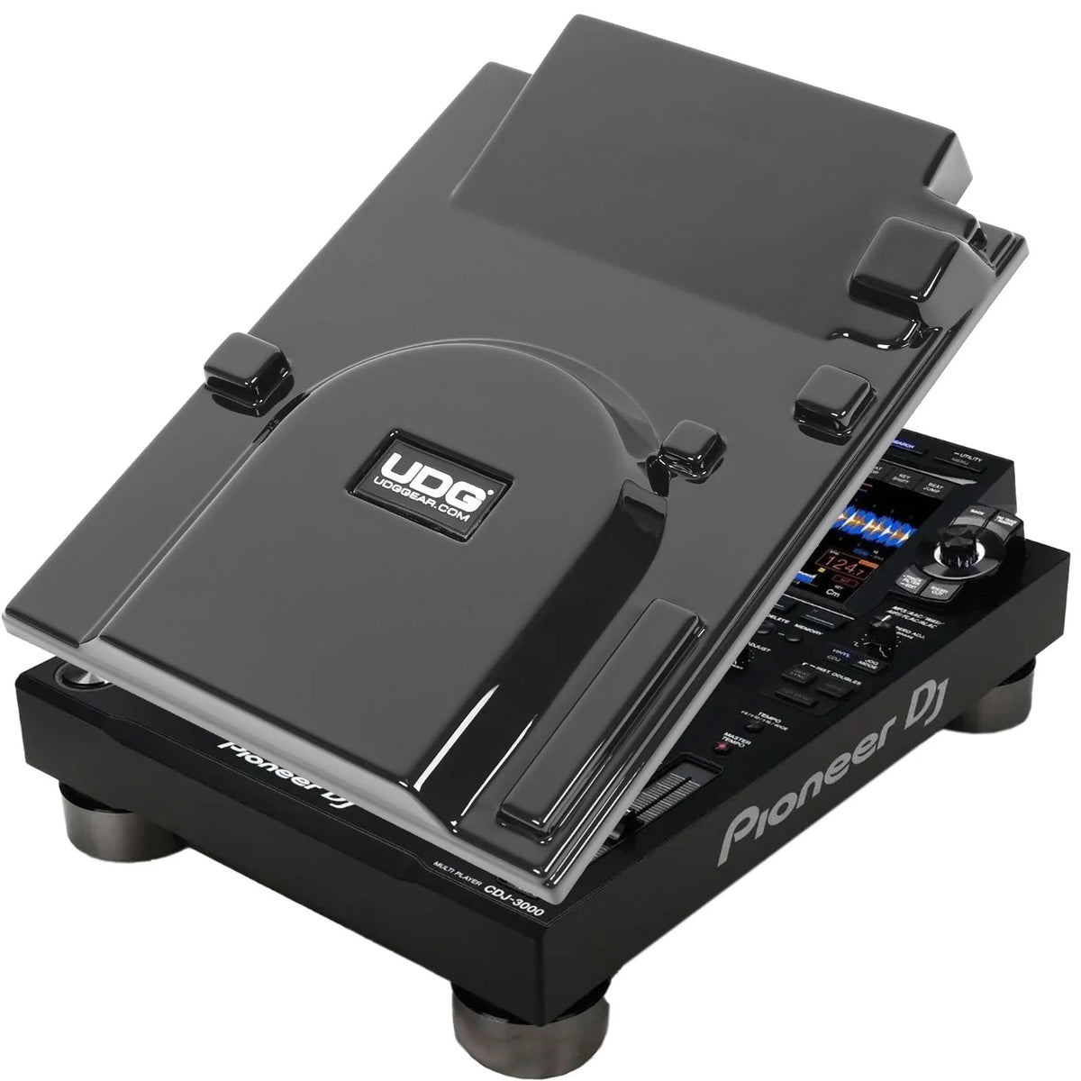 UDG Ultimate Pioneer DJ CDJ-3000 equipment cover in black, made of durable material, designed to protect DJ gear during transport.