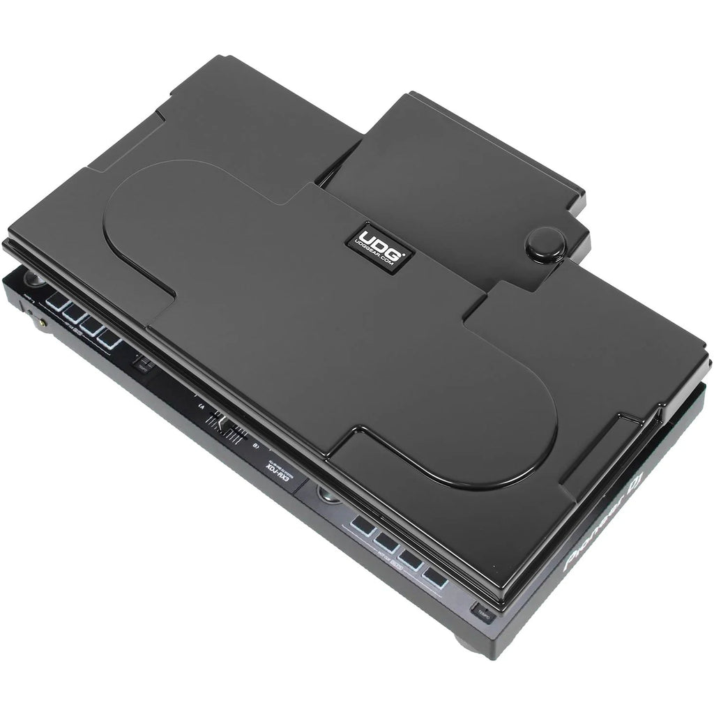 UDG Ultimate Pioneer DJ XDJ-RX3 equipment cover in black, designed for protecting DJ gear during setup and transport.
