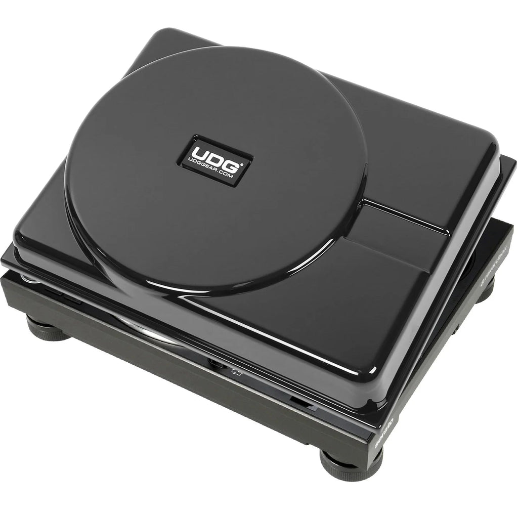 UDG Ultimate Turntable DJ cover fitting SL-1200 or PLX-CRSS12 turntables, black protective equipment cover for DJ gear.