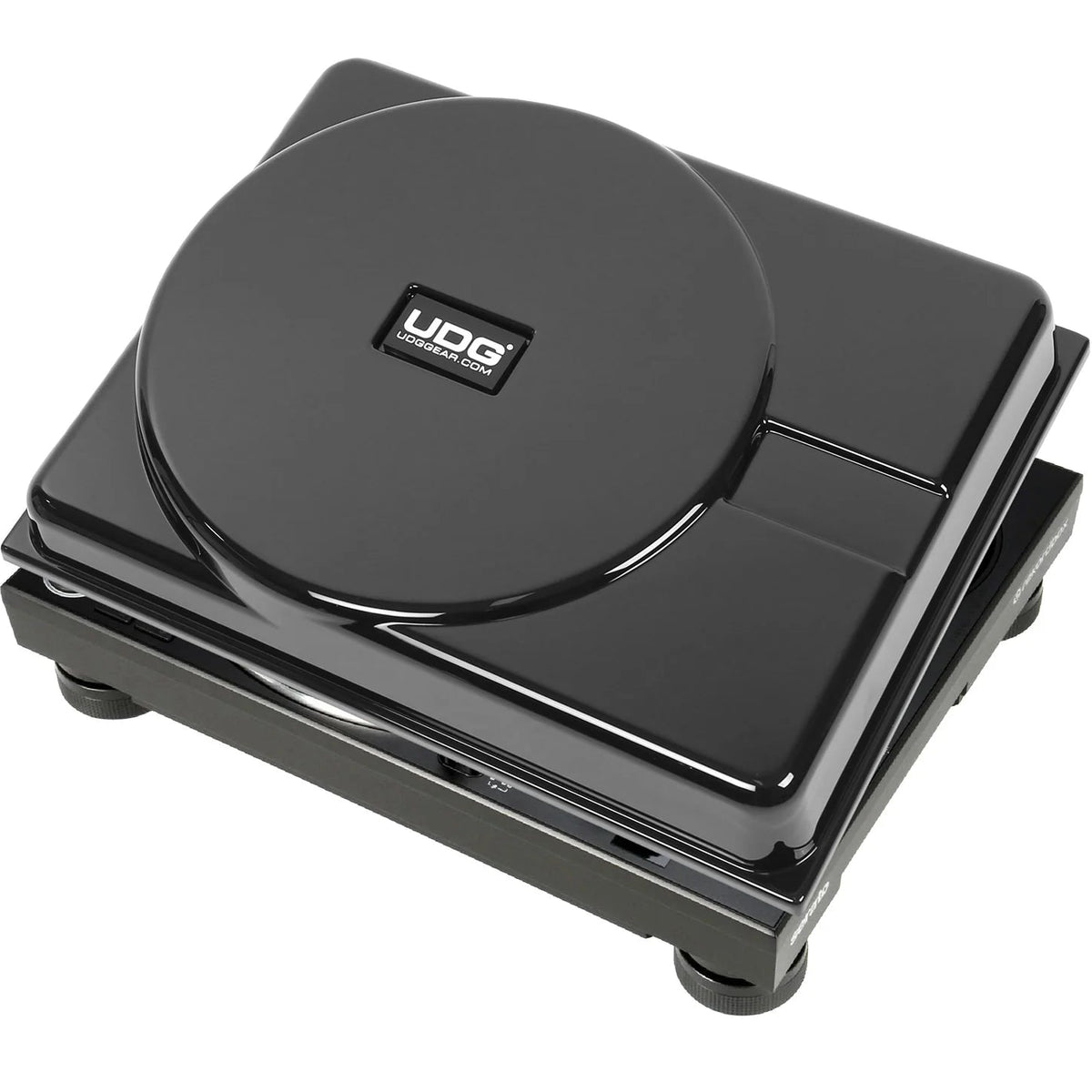 UDG Ultimate Turntable DJ cover fitting SL-1200 or PLX-CRSS12 turntables, black protective equipment cover for DJ gear.
