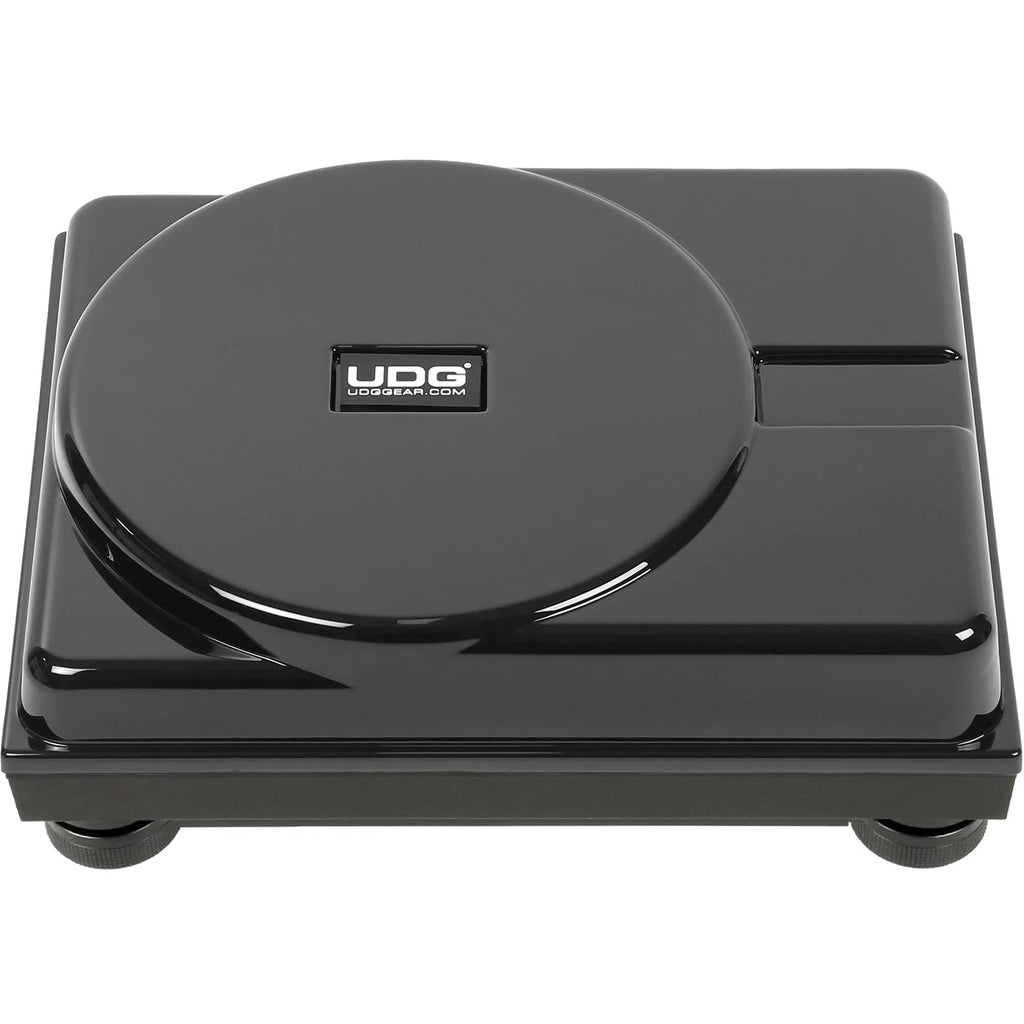 UDG Ultimate Turntable DJ cover for SL-1200 and PLX-CRSS12 turntables, black protective equipment cover with zipper.