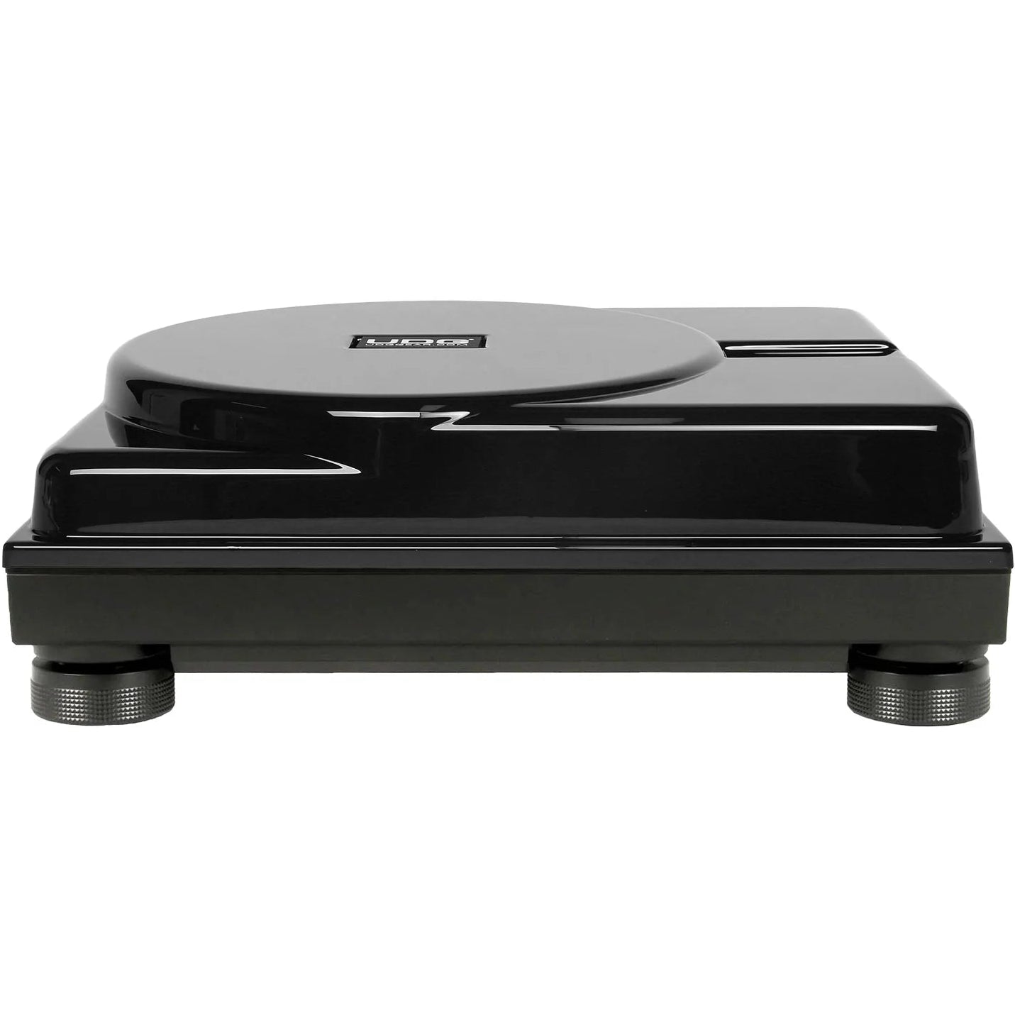 UDG Ultimate turntable equipment cover for SL-1200 and PLX-CRSS12 DJ turntables, protective black cover with brand logo.
