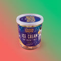 Supergarden freeze-dried vanilla ice cream in a 35g package, showing the colorful product packaging and a scoop of vanilla ice cream