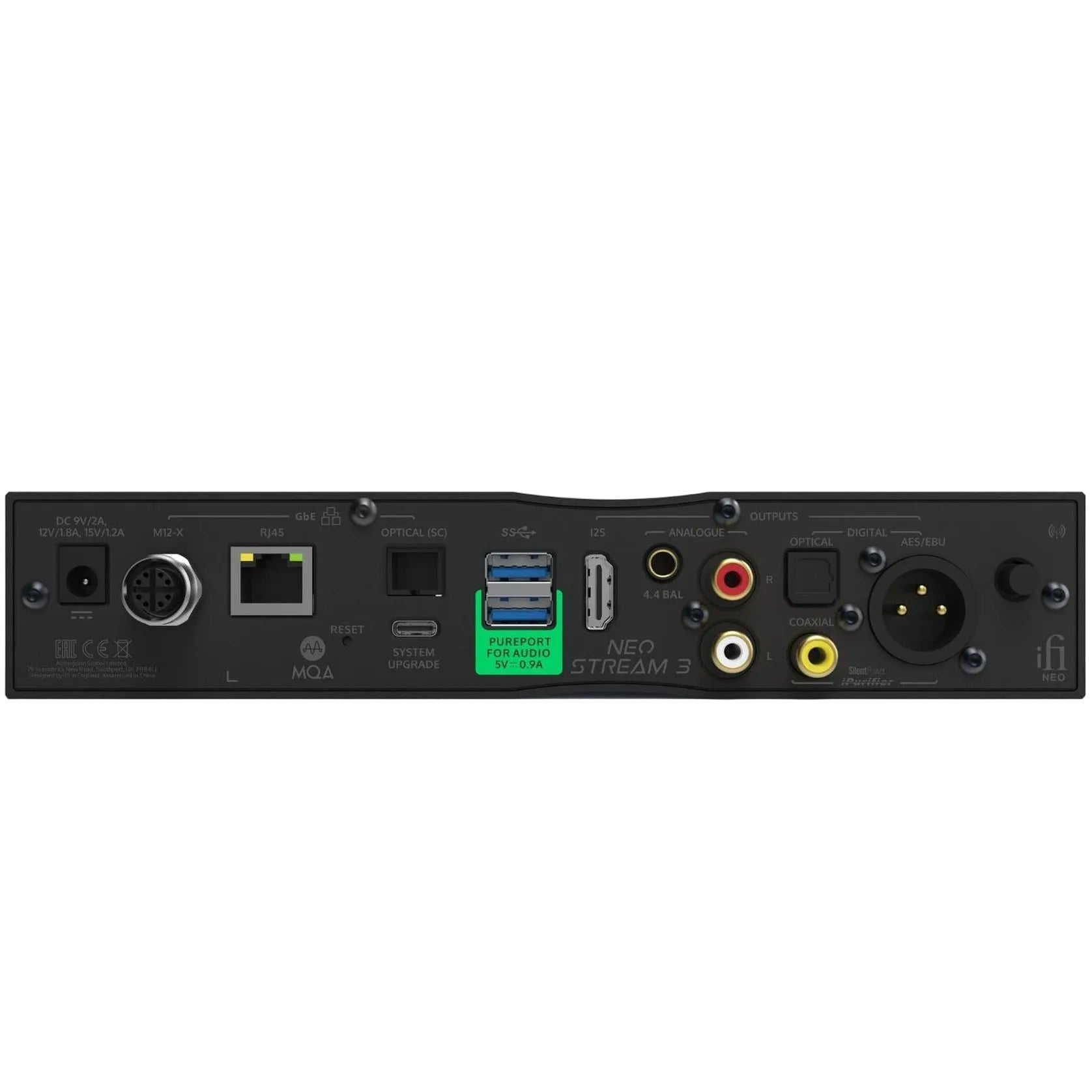 iFi Audio NEO Stream 3 reference network audio streamer and DAC with balanced 4.4mm and XLR outputs and OptiBox isolator.