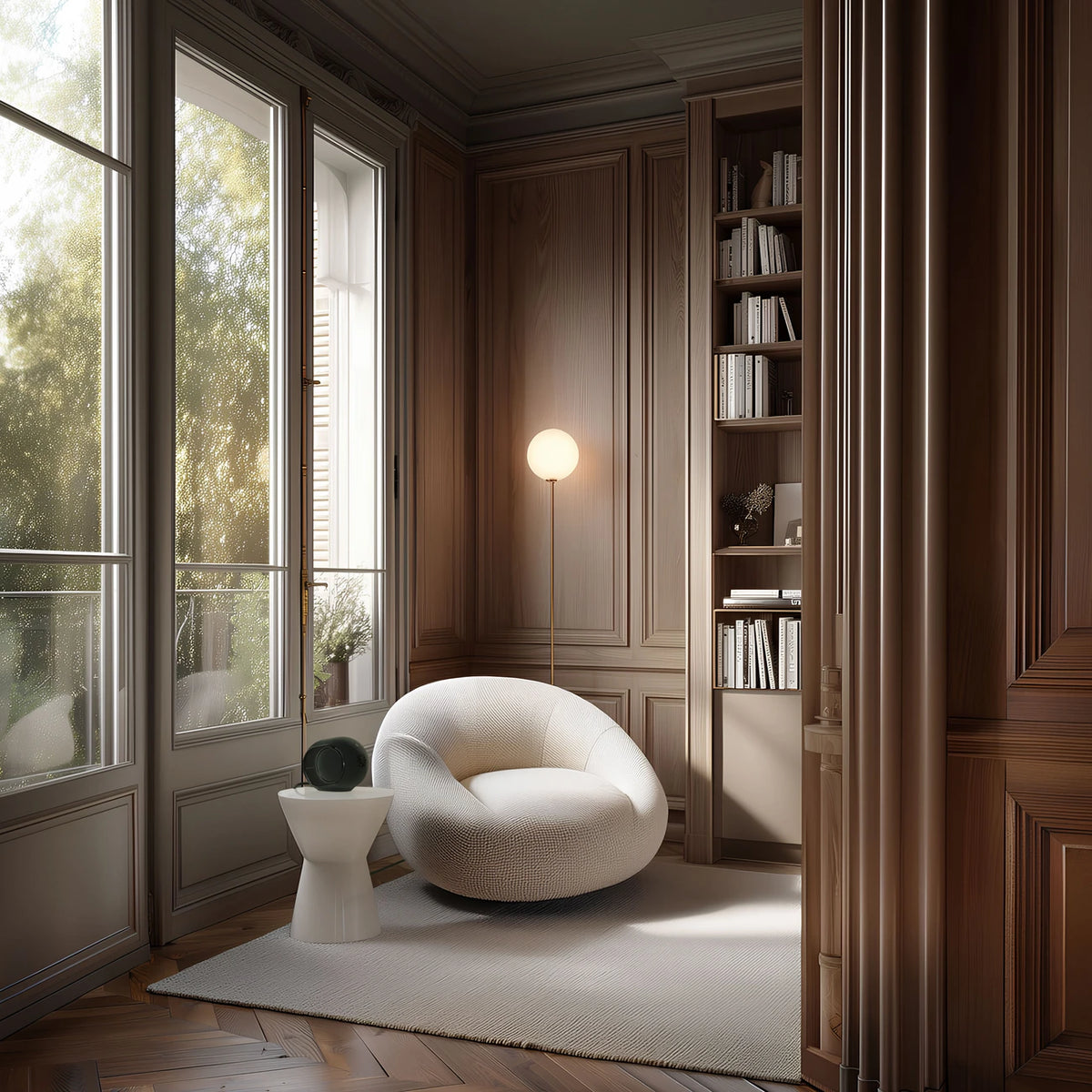 Devialet Phantom Ultimate 98 dB wireless speaker with sleek black design and compact shape, showcasing advanced audio technology.