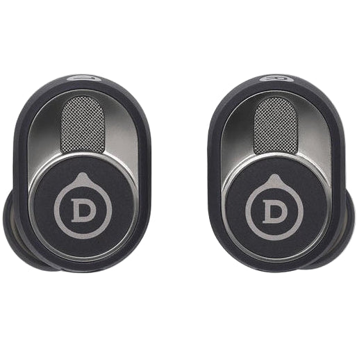 Devialet Gemini II wireless in-ear headphones in sleek black with compact design and secure fit.