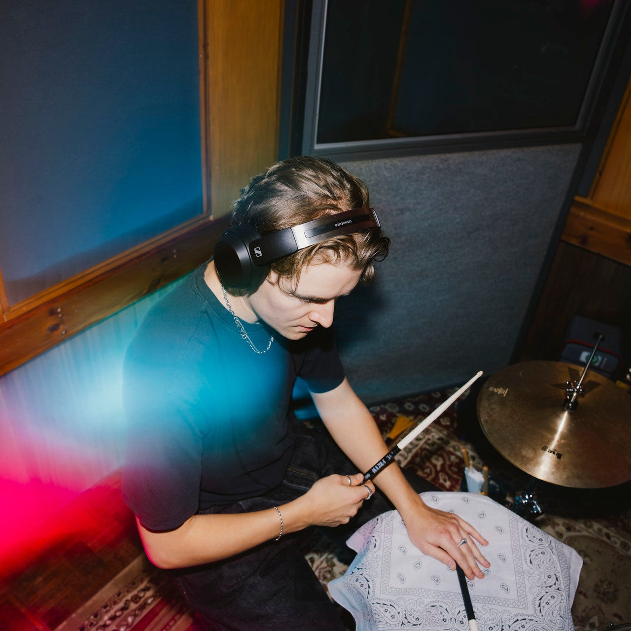 Sennheiser HD 480 Pro studio headphones with large over-ear cups and adjustable headband, designed for professional audio monitoring.