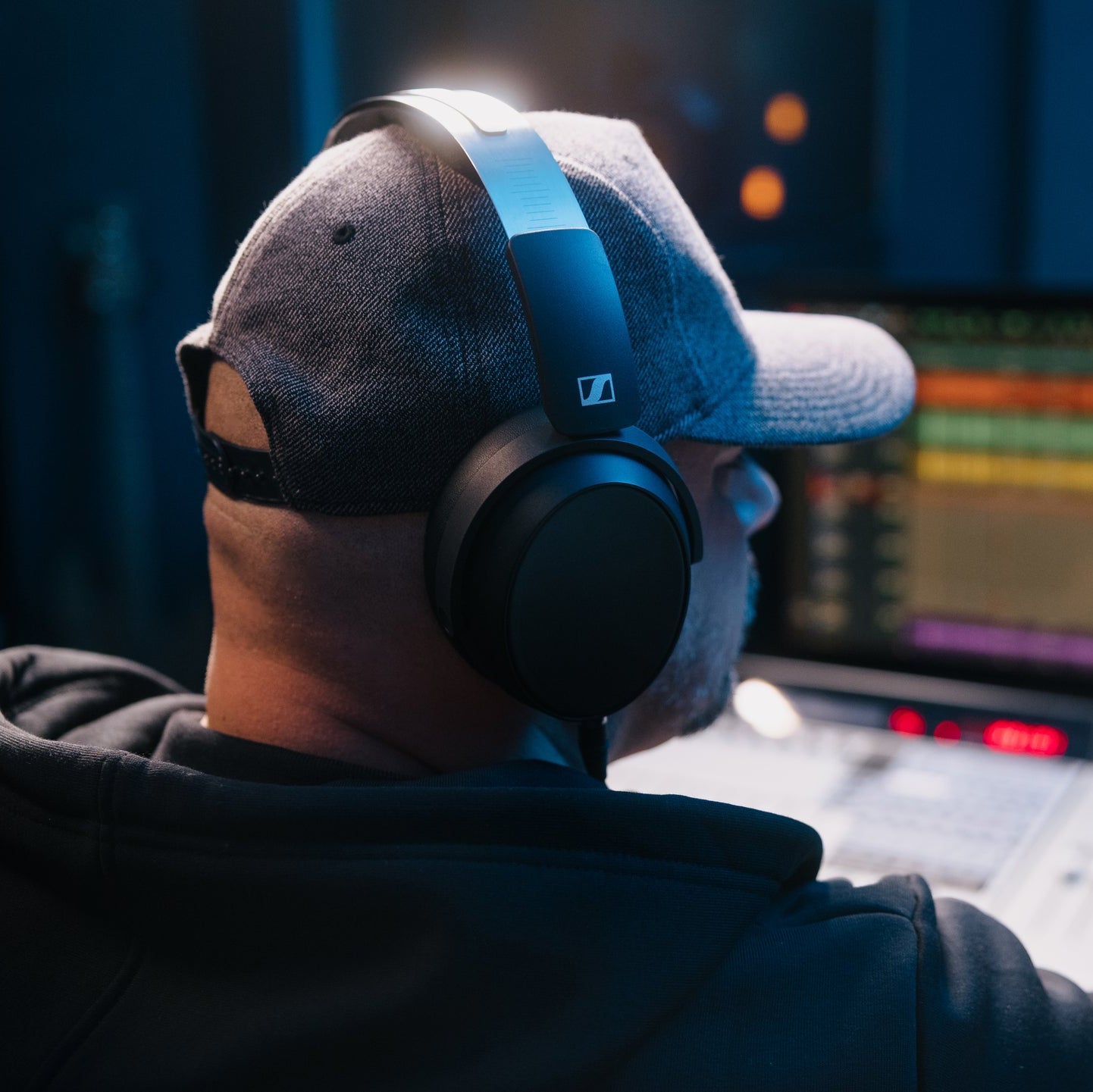 Sennheiser HD 480 Pro studio headphones with large ear cups and adjustable headband, designed for professional audio monitoring