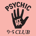 Ghostly International HTRK Psychic 9-5 Club clear vinyl LP with colorful abstract cover art, electronic music record.