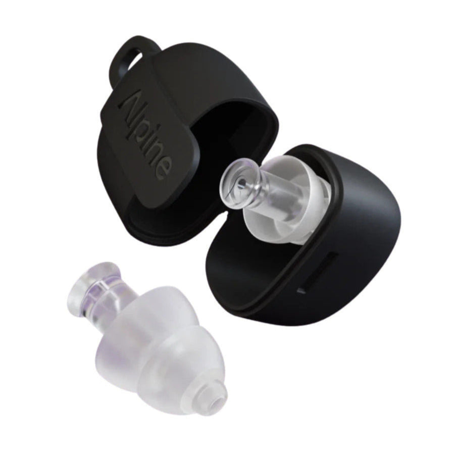 Alpine PartyPlug earplugs for hearing protection, shown in their bright yellow color, designed to reduce noise at events.