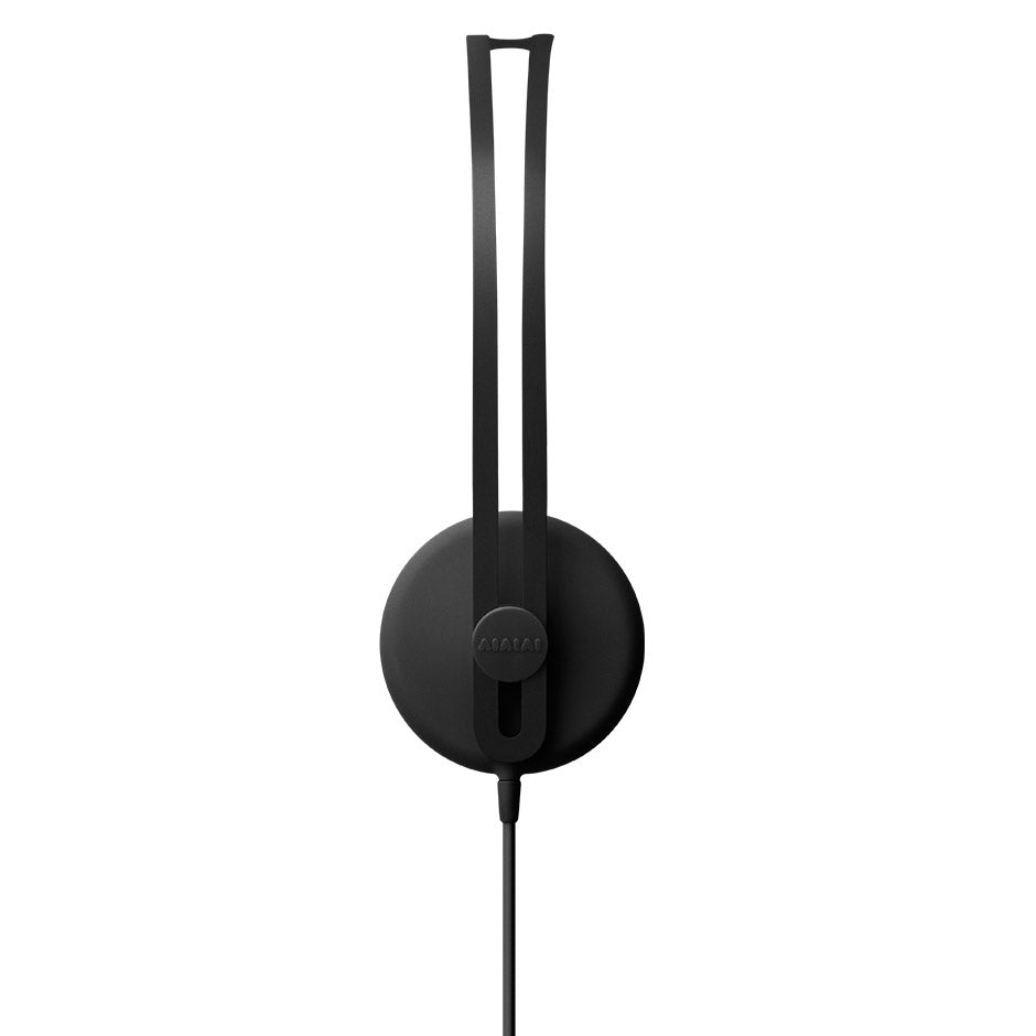 AIAIAI Tracks wired headphones in black with over-ear design and adjustable headband, showing the sleek, modern look.