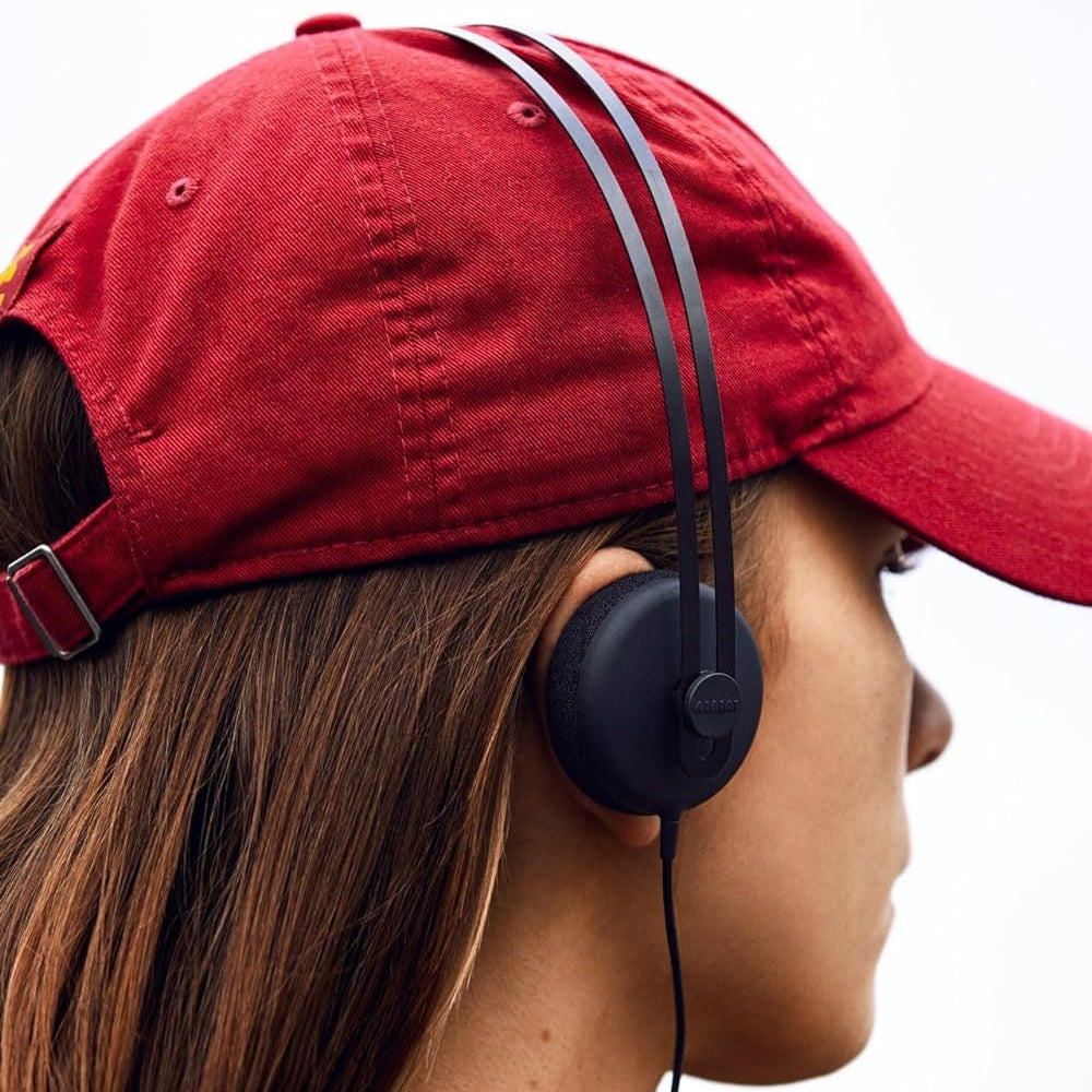 AIAIAI Tracks wired headphones, in red, close-up