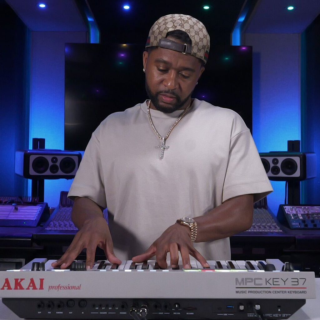 Akai Professional MPC Key 37 G2 played in a studio with monitor speakers