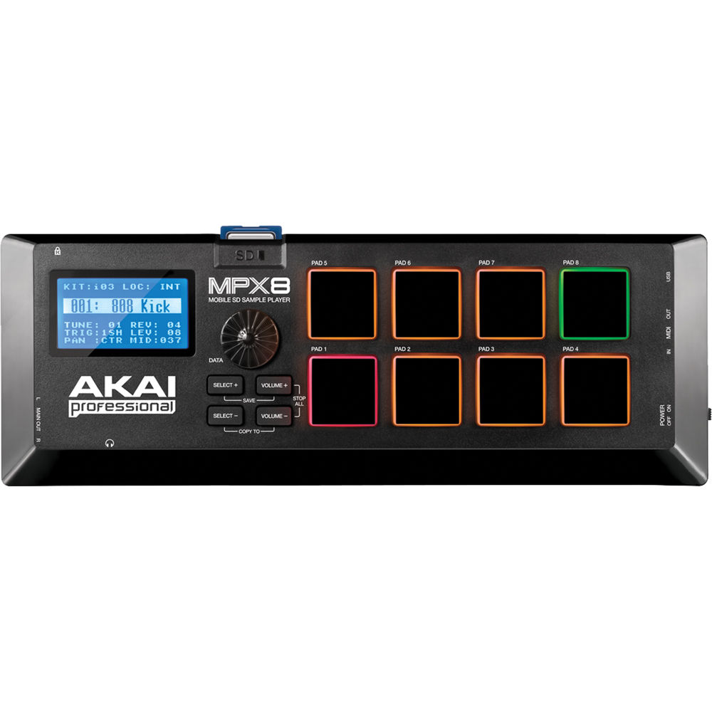 Akai Professional MPX8 | Compact SD Sample Pad Controller at Soundium