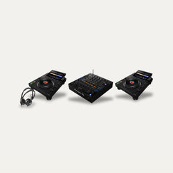 2 x AlphaTheta CDJ-3000X + Pioneer DJM-A9 Club Booth Set