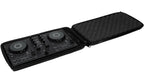 Open AlphaTheta DJC-FLX2 DJ hard case designed for DDJ-FLX2, showing interior foam padding and secure storage for DJ equipment.