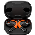 Beyerdynamic Amiron 200 wireless in-ear headphones with open-ear design, shown in open case.