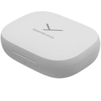 Beyerdynamic Amiron 200 wireless in-ear headphones in white with open-ear design, shown with charging case.