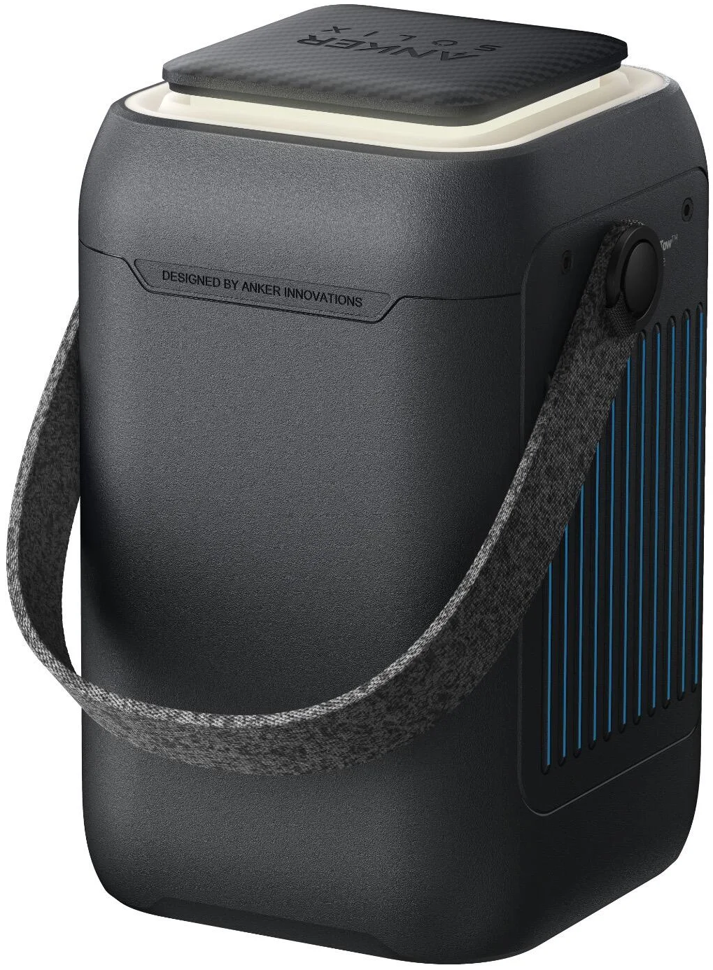 Anker Solix C300X DC portable power station with 288Wh capacity and 90000mAh, featuring multiple charging ports and a compact design.