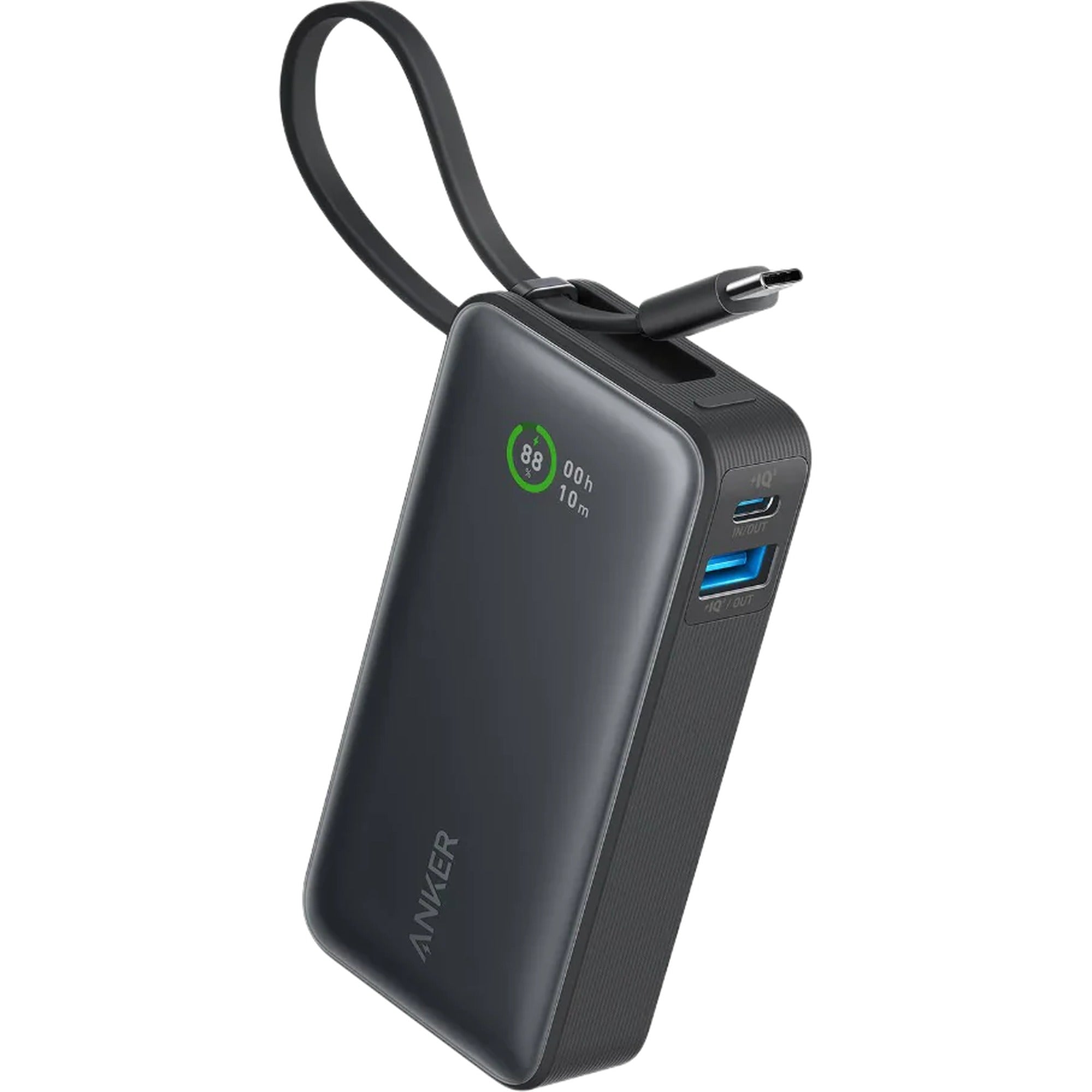 Anker Nano Power Bank (10K, Built-In USB-C Cable) - Soundium