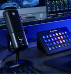 Elgato Wave:3 USB microphone with sleek design, built-in controls, and premium condenser capsule for clear audio recording.