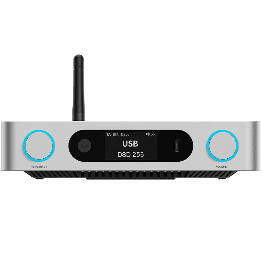 FiiO BR15 R2R music streamer with high-resolution Bluetooth audio receiver and integrated DAC and headphone amplifier.