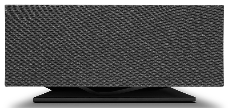 Cambridge Audio Evo One wireless speaker shown with sleek black finish and modern design on a white background.