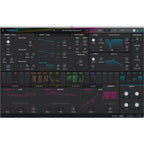 Arturia Pigments 6 music production software interface with colorful waveform and sound controls on screen.