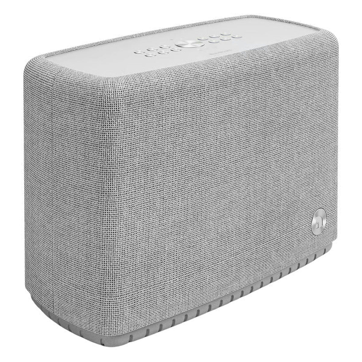 Audio Pro A15 portable speaker in black with control buttons and built-in handle, designed for high-quality wireless audio.