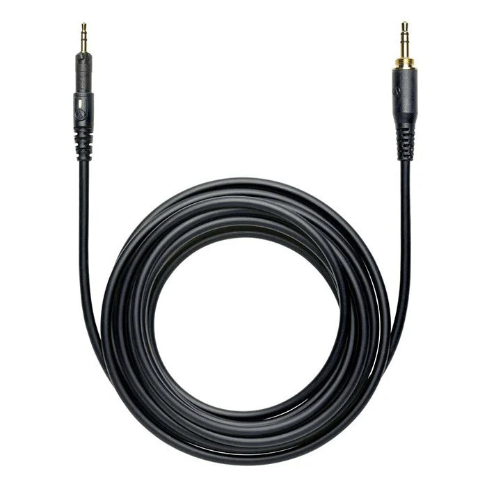 Audio Technica ATH-M50x straight 3-meter headphone cable, replacement audio cable for professional studio headphones.