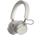 Beyerdynamic Aventho 100 wireless on-ear headphones in cream color with cushioned ear pads and sleek design.