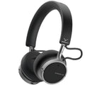 Black Beyerdynamic Aventho 100 wireless on-ear headphones with sleek design and adjustable headband, featuring active noise cancellation.