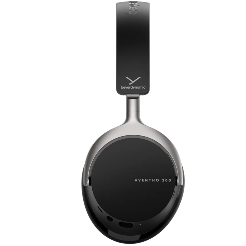 Beyerdynamic Aventho 200 wireless over-ear headphones with active noise cancelling and sleek black design.