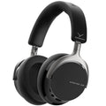 Beyerdynamic Aventho 200 wireless over-ear headphones with active noise cancellation, shown from a side perspective.