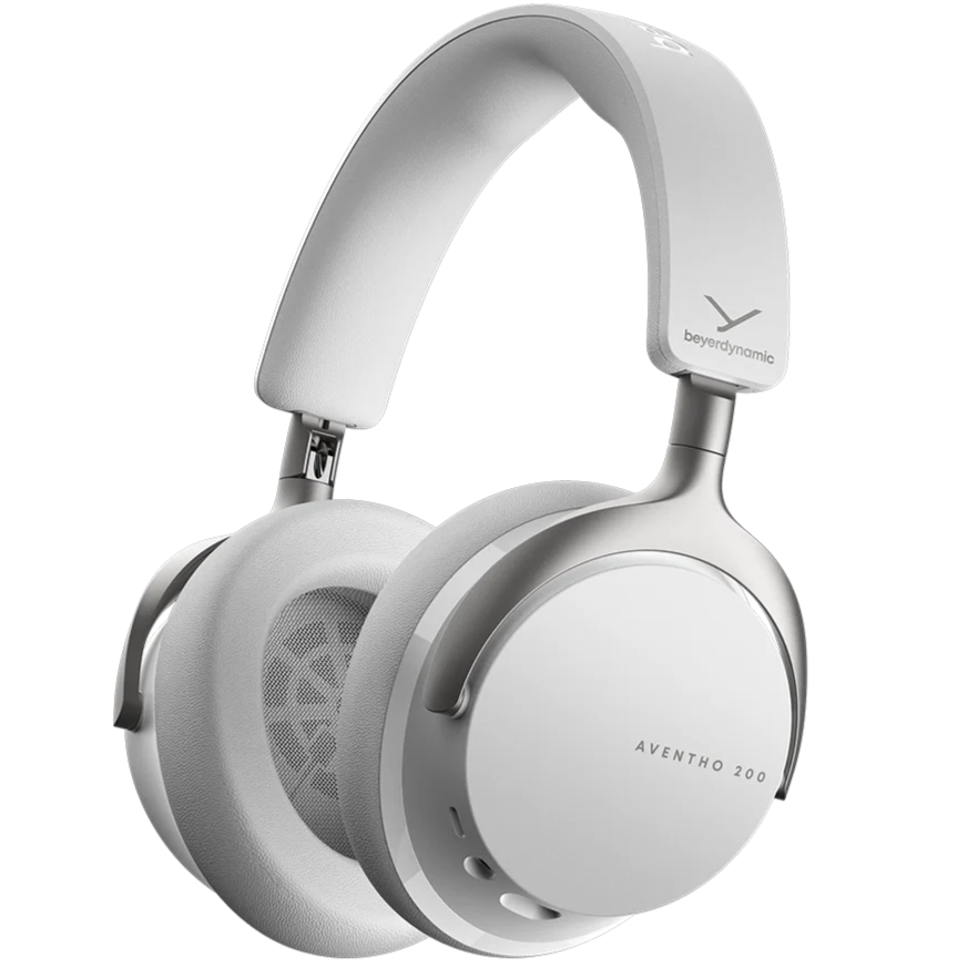 Beyerdynamic Aventho 200 wireless over-ear headphones in Nordic Grey with active noise cancellation and sleek design.