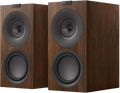 KEF Q Concerto Meta passive bookshelf speakers with black finish and sleek design, showing drivers and speaker grille.