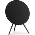 Bang & Olufsen Beosound A9 5th Gen wireless speaker with sleek design and fabric cover, showing the circular shape and control panel.