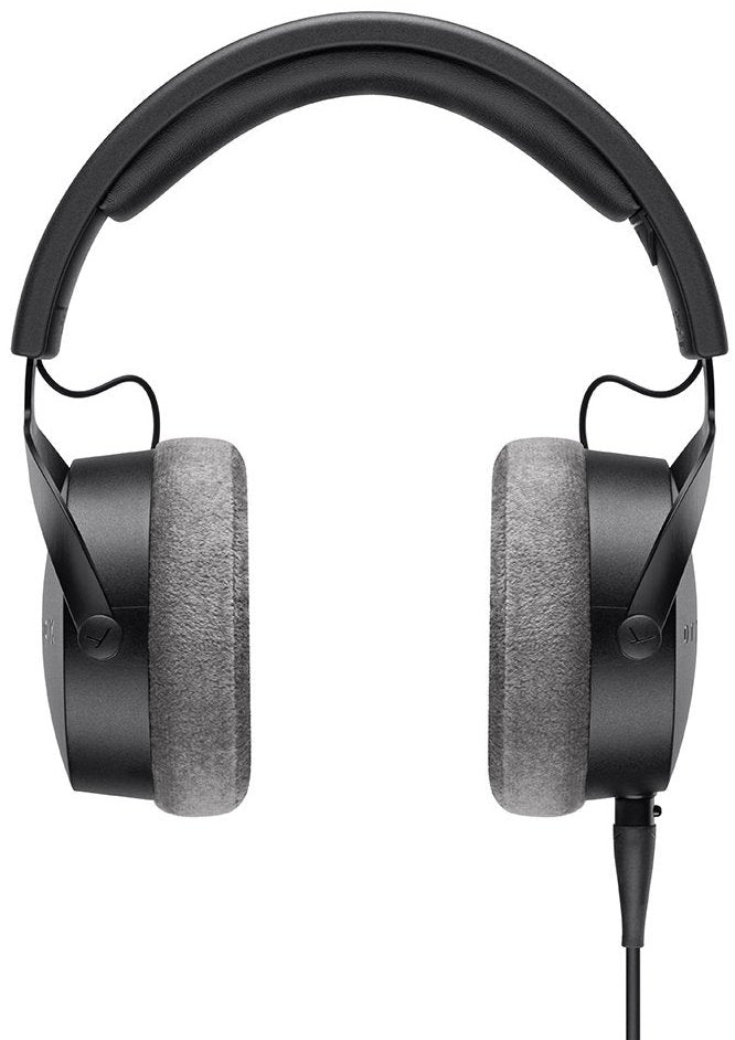 Beyerdynamic DT 700 Pro X studio headphones with over-ear design and padded headband, front view showing black color and ear cups.