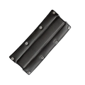 Beyerdynamic replacement headband padding with buttonable design for headphone headband, shown from a perspective view.