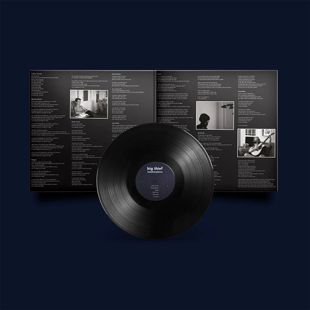 Black vinyl LP of Big Thief's Masterpiece 2023 Remaster with gatefold cover, indie rock and pop music by 4AD.