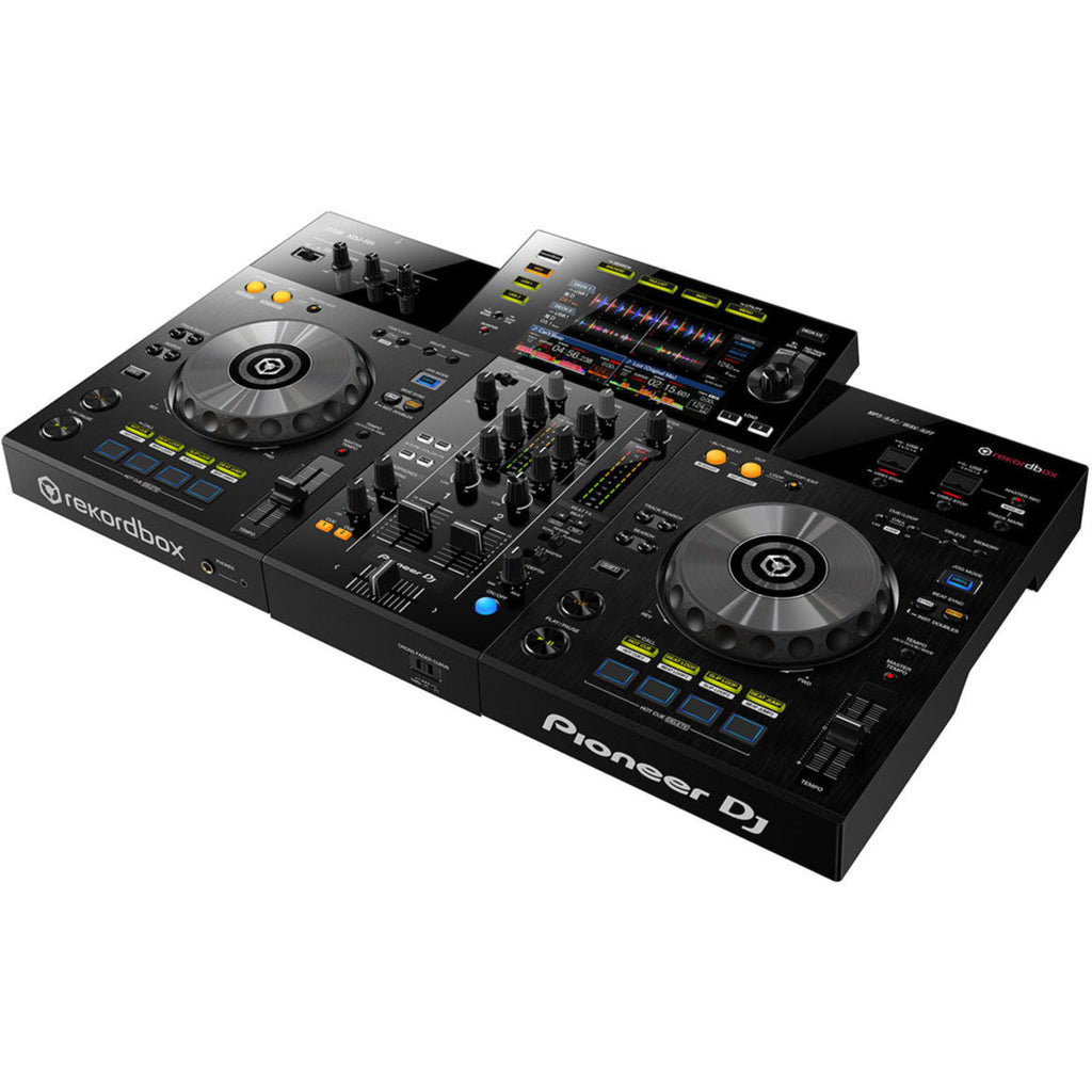 Pioneer DJ XDJ-RR home studio DJ bundle with turntables, mixer, and accessories for professional DJ setup.