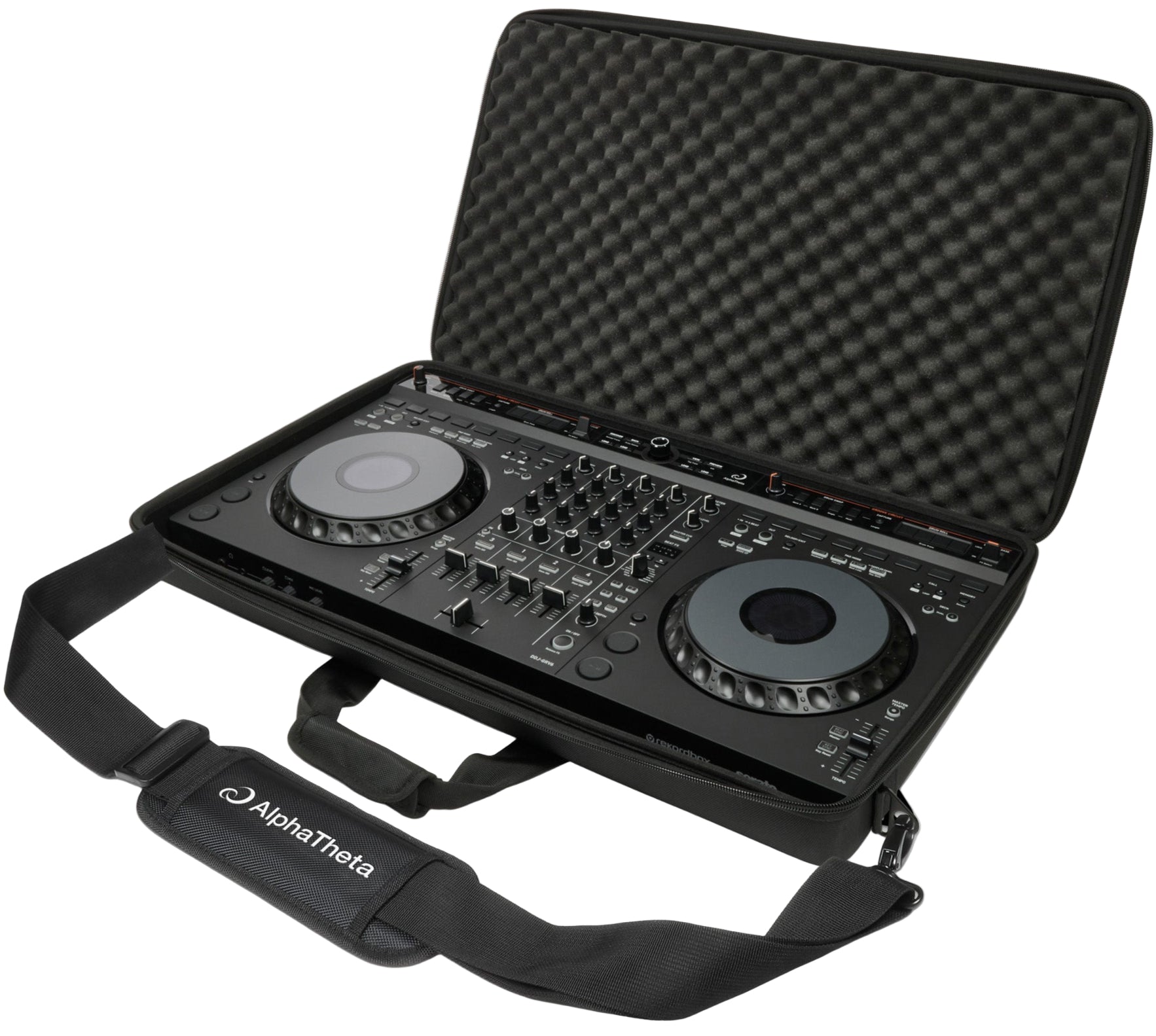AlphaTheta DDJ-GRV6 DJ bundle with mixing console, headphones, and accessories for professional DJ setup.