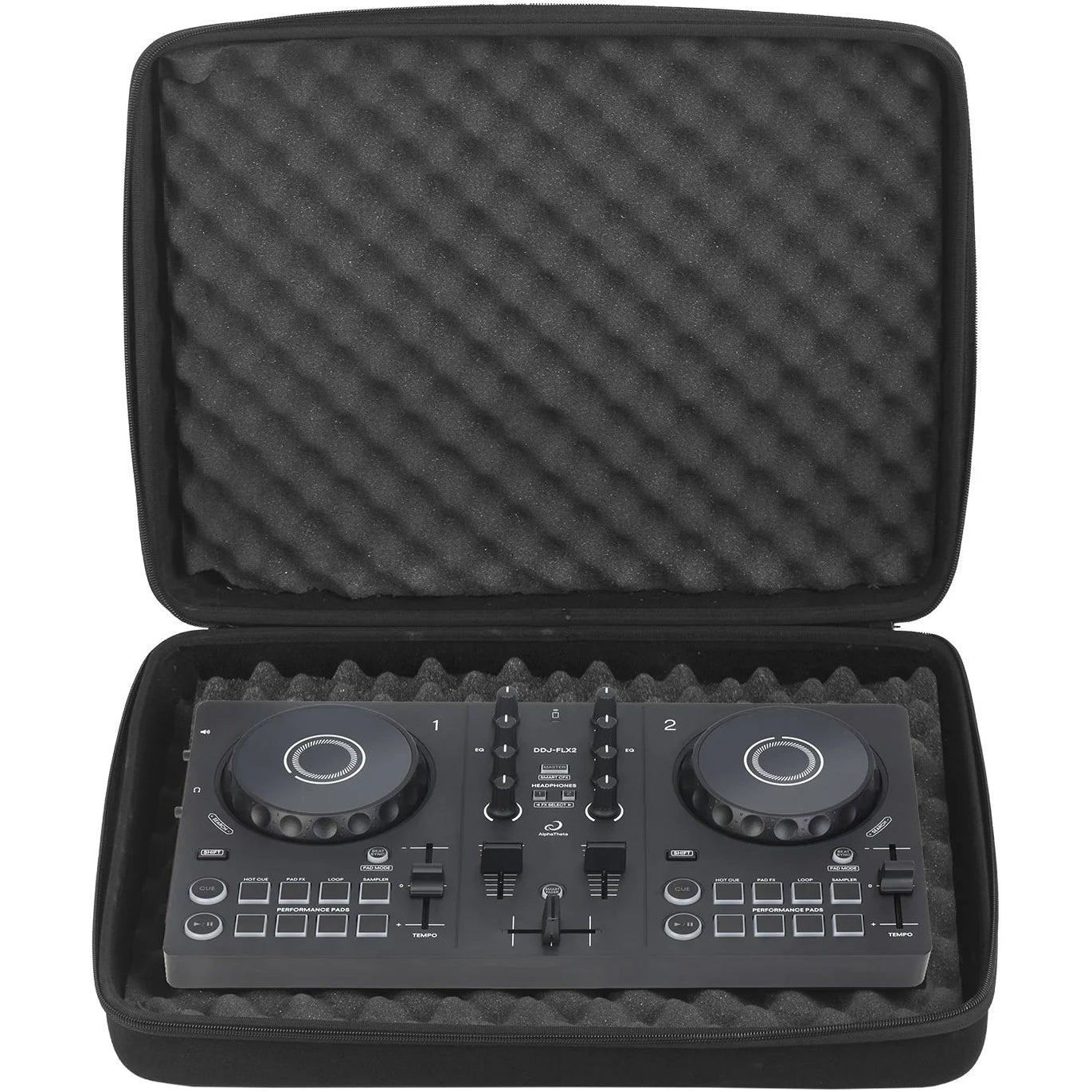 UDG Creator medium black hardcase for DJ controllers, featuring durable design and protective interior compartments.