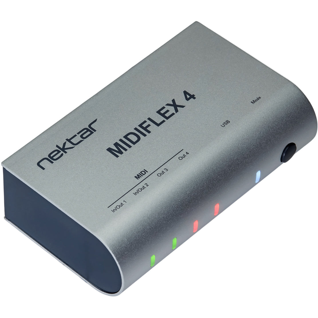 Nektar MIDIFLEX 4 MIDI interface with multiple input and output ports, compact design, and professional audio connectivity.