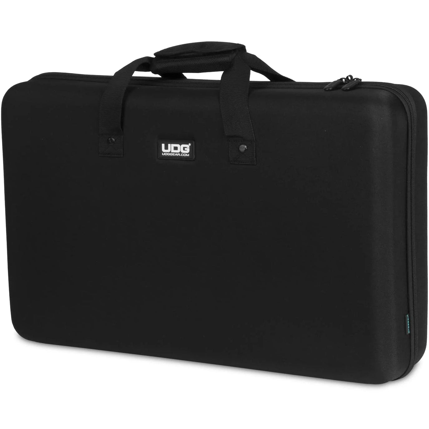 Large black UDG Creator Controller Hardcase with sturdy design and protective features for DJ equipment.