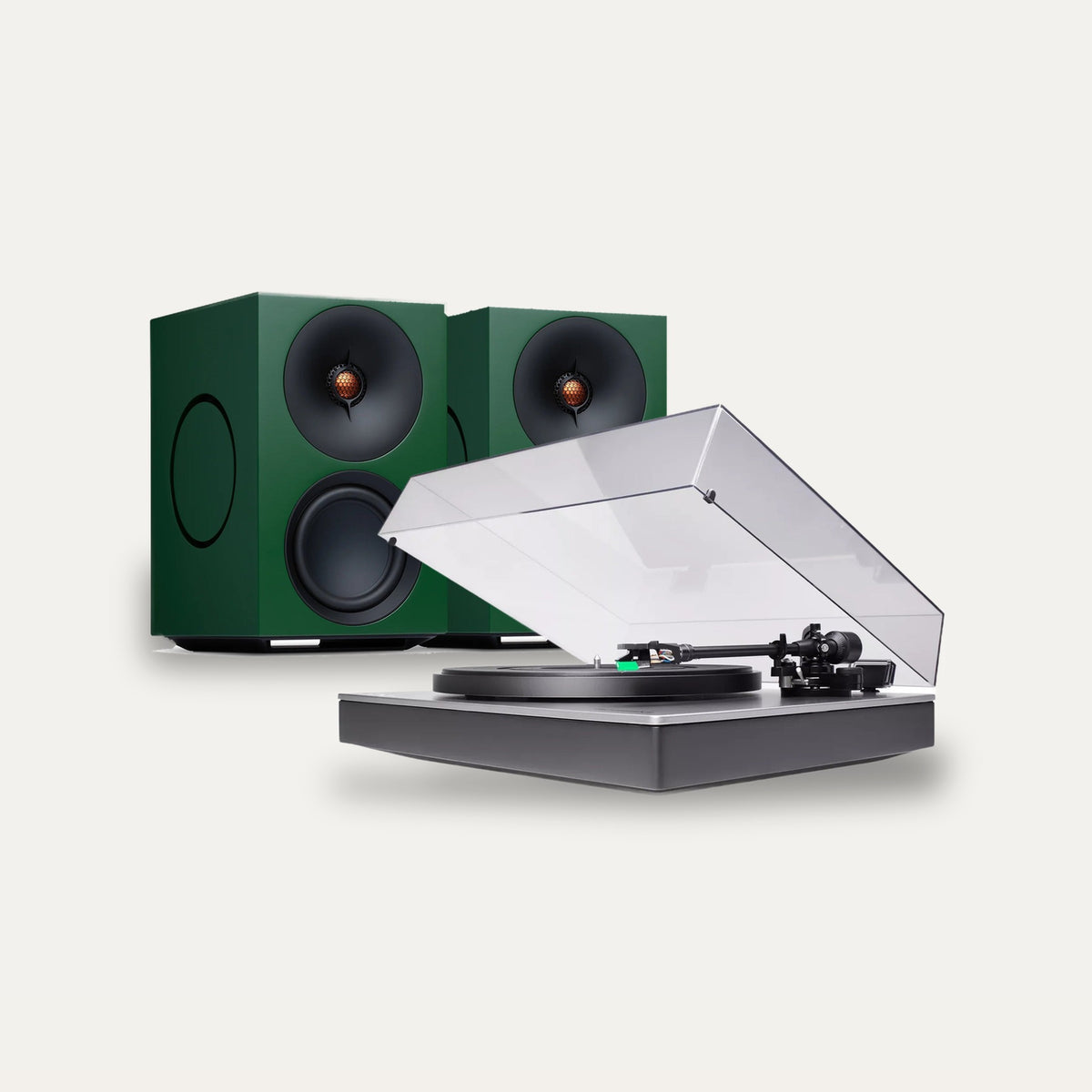 Cambridge Audio L/R M + Alva ST Vinyl Streaming Set – Speaker Colour Green