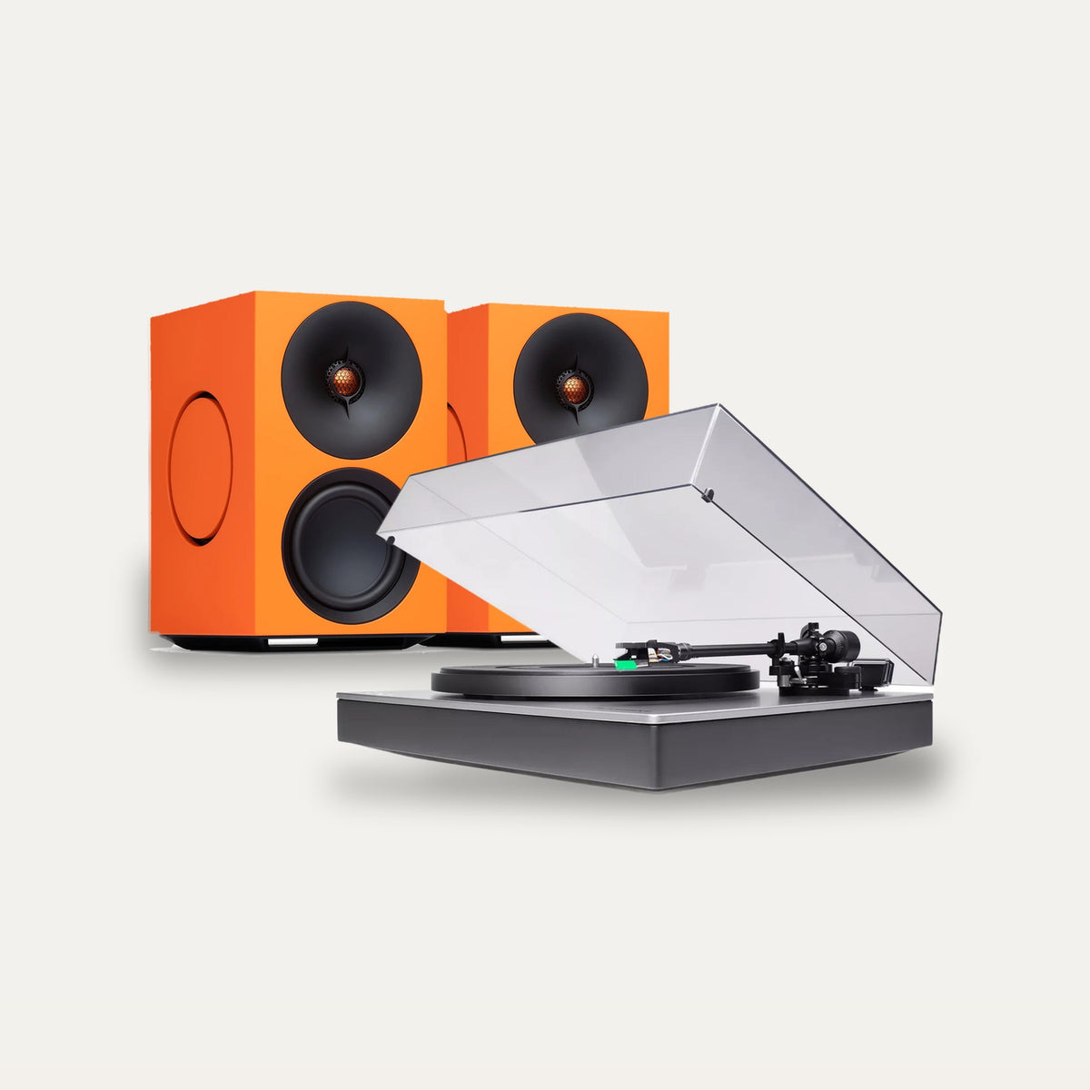 Cambridge Audio L/R M + Alva ST Vinyl Streaming Set – Speaker Colour Orange